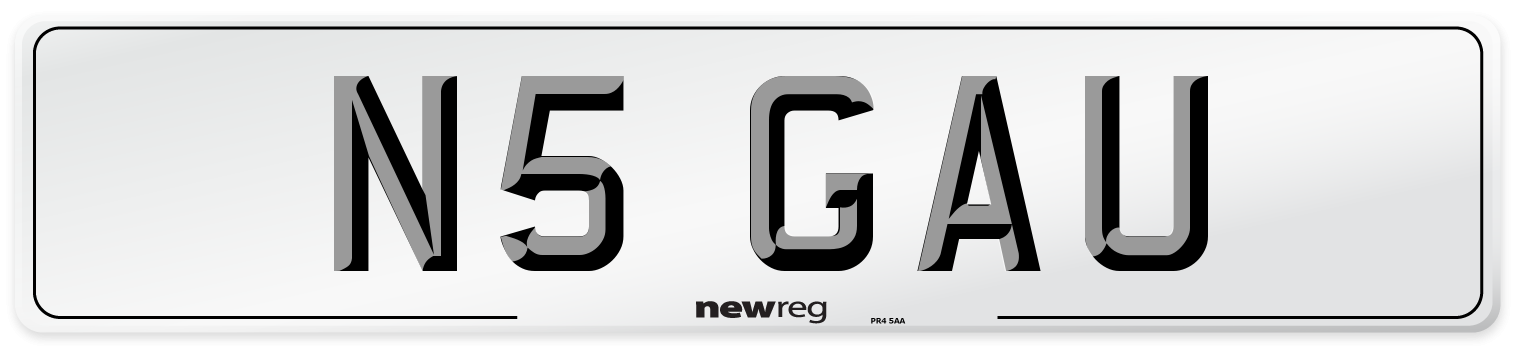 N5 GAU Number Plate from New Reg